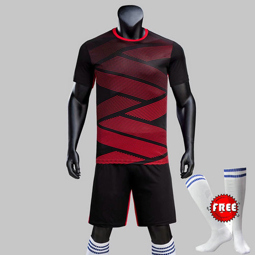 Free Socks Kids Soccer Jerseys Sets Survetement Football Kits Men Child