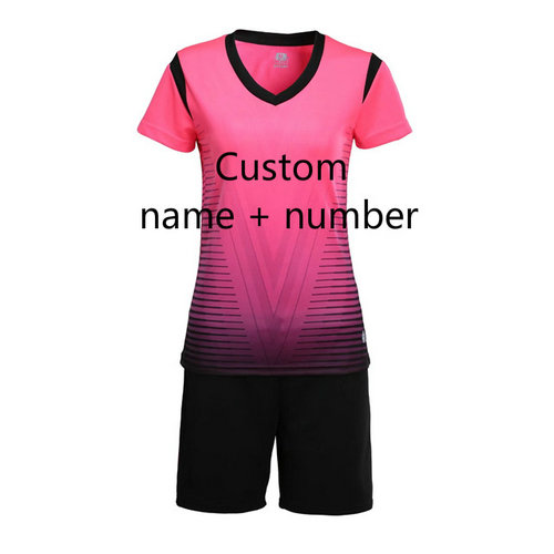 Women Custom Printing Soccer Jersey Sets Female Sport Kit Volleyball Football
